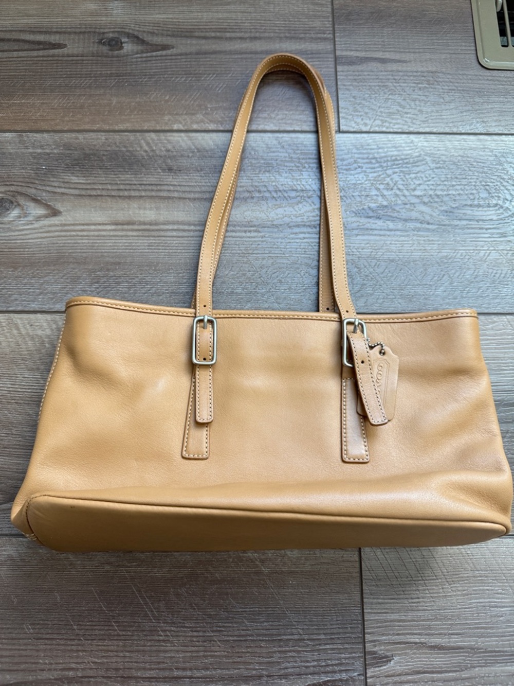 Coach Tan Leather mini Tote shoulder bag